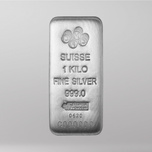 PAMP silver bullion kilo, Swiss brand